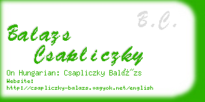 balazs csapliczky business card